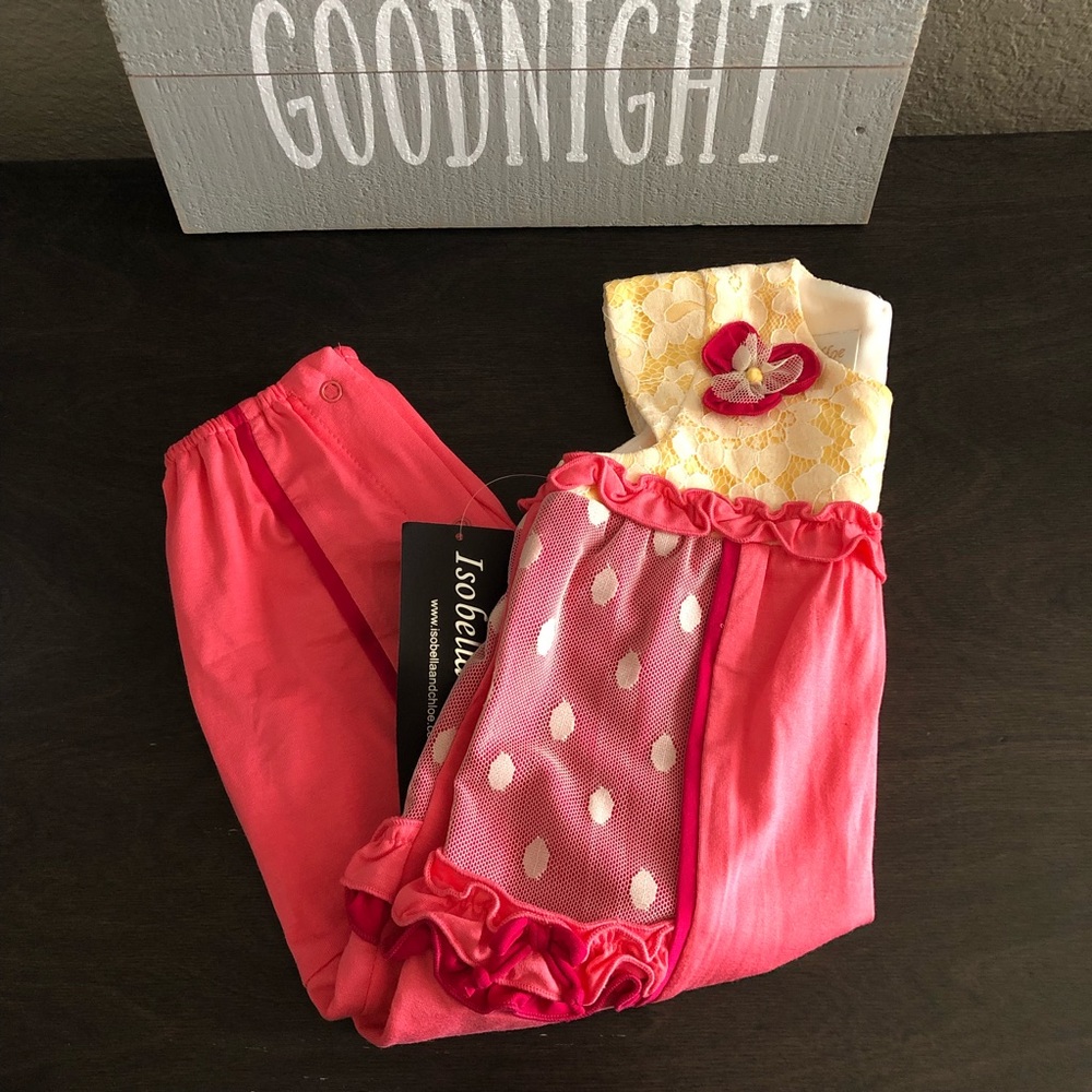 NWT 12 M Isobella & Chloe Romper